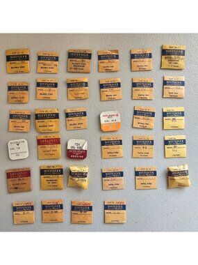 Lot 34 Wittnauer Longines Watch Parts Sealed Staffs Stems Bridges Mainspring